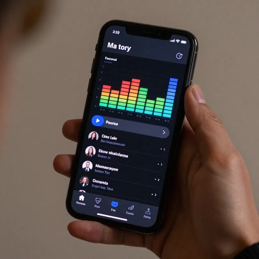 Personlig spilleliste med musikkspor og equalizer